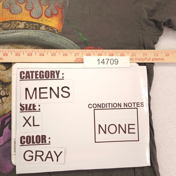 Poison Band Short Sleeve Casual Crew Neck Graphic T Shirt Mens Size XL Gray - Picture 7 of 9